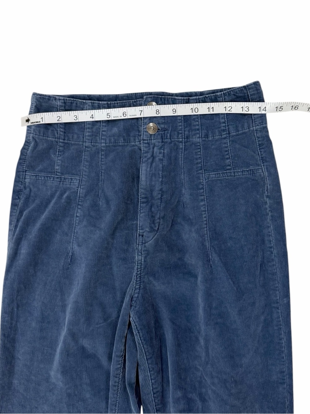 Free People We The Free Jayde Flare Corduroy Pants Slate Blue Size 29 - Picture 7 of 11